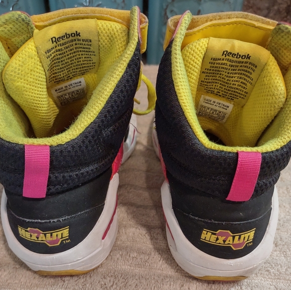Reebok Hexalite Chi Kaze High Top Retro Lace Strap Pink Black Women's Size 7.5 - Picture 6 of 9